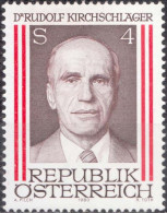 1980, Austria, President Rudolf Kirchschläger, Famous People, Heads Of State, Politicians, MNH(**), Mi: 1635 - Ungebraucht