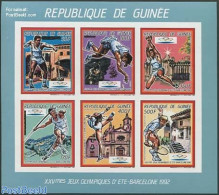 Guinea, Republic 1987 Olympic Games 6v M/s, Imperforated, Mint NH, Sport - Athletics - Olympic Games - Tennis - Atletismo