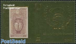 Gambia 2012 Olympic Games 1v, Gold, Mint NH, Sport - Olympic Games - Stamps On Stamps - Postzegels Op Postzegels