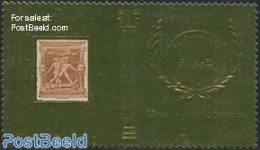 Gambia 2012 Olympic Games, Gold 1v, Mint NH, Sport - Olympic Games - Stamps On Stamps - Postzegels Op Postzegels
