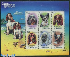 Antigua & Barbuda 2000 Dogs 6v M/s, Mint NH, Nature - Dogs - Antigua Y Barbuda (1981-...)