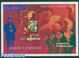 Maldives 1995 John Lennon S/s, Mint NH, Performance Art - Music - Popular Music - Musik