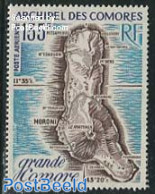 Comoros 1973 Grand Comore Map 1v, Mint NH, Various - Maps - Geografia