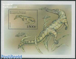 Comoros 1999 Mesosaurus S/s, Mint NH, Nature - Prehistoric Animals - Vor- U. Frühgeschichte