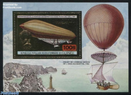 Guinea, Republic 1983 200 Years Aviation S/s, Mint NH, Transport - Various - Ships And Boats - Zeppelins - Lighthouses.. - Ships