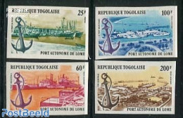 Togo 1978 Lome Harbour 4v, Imperforated, Mint NH, Transport - Various - Ships And Boats - Lighthouses & Safety At Sea - Barche