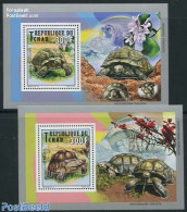 Chad 2012 Turtles 2 S/s, Mint NH, Nature - Reptiles - Turtles - Altri & Non Classificati