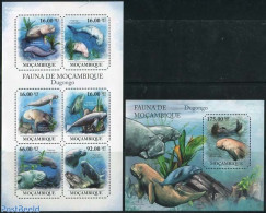 Mozambique 2011 Dugongs 2 S/s, Mint NH, Nature - Sea Mammals - Mozambique