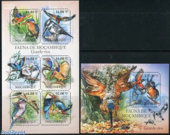 Mozambique 2011 Kingfishers 2 S/s, Mint NH, Nature - Birds - Mozambico