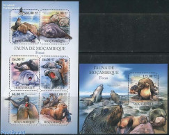 Mozambique 2011 Sea Elephants 2 S/s, Mint NH, Nature - Animals (others & Mixed) - Mozambique