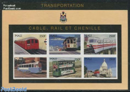 Mali 1996 Railways History 6v M/s, Imperforated, Mint NH, Transport - Railways - Trams - Trains