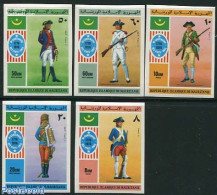Mauritania 1976 US Independence 5v, Imperforated, Mint NH, History - Various - US Bicentenary - Uniforms - Kostums