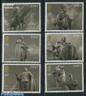 Jersey 2013 King Edward VII 6v, Mint NH, History - Nature - Kings & Queens (Royalty) - Horses - Familias Reales