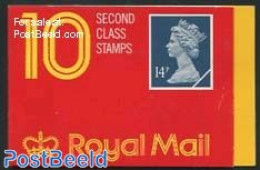 Great Britain 1988 Definitives Booklet, 10x14p, Perforated Stamps, Mint NH, Stamp Booklets - Ungebraucht