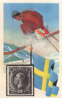 Cacao Et Chocolat - La Poste Internationale - Flag And Stamp Chromo Kwatta -  Sweden - Other & Unclassified
