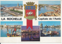 CPM  France Nouvelle Aquitaine 17 Charente Maritime    La Rochelle Vue Multiple 5 Vues Avec Blason - La Rochelle