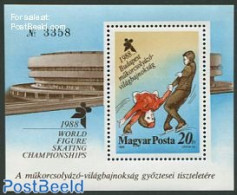 Hungary 1988 Skating Special S/s With Extra Text, Mint NH, Sport - Skating - Sport (other And Mixed) - Unused Stamps