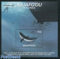 Niuafo'ou 1987 Sharks S/s, SPECIMEN, Mint NH, Nature - Fish - Sharks - Poissons