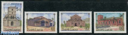 Saint Lucia 1986 Christmas 4v, SPECIMEN, Mint NH, Religion - Christmas - Churches, Temples, Mosques, Synagogues - Kerstmis