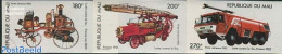 Mali 1982 Fire Brigade 3v, Imperforated, Mint NH, Transport - Automobiles - Fire Fighters & Prevention - Voitures