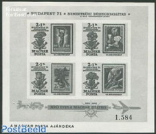 Hungary 1971 Stamp Expo S/s, Blackprint, Mint NH, Various - Stamps On Stamps - Costumes - Ongebruikt