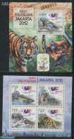 Togo 2012 Jakarta 2012 2 S/s, Mint NH, Nature - Animals (others & Mixed) - Cat Family - Monkeys - Sea Mammals - Turtle.. - Togo (1960-...)