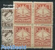 Netherlands 1924 Lifesaving At Sea 2v, Blocks Of 4 [+], Mint NH, Transport - Ships And Boats - Ungebraucht