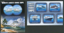 Solomon Islands 2012 Cruise Ships 2 S/s, Mint NH, Transport - Ships And Boats - Ships