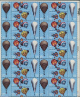 United States Of America 1983 Manned Flight Bicentenary Sheet, Mint NH, Transport - Balloons - Unused Stamps