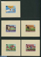 Central Africa 1977 World Cup Football 5 S/s, Mint NH, Sport - Football - Centraal-Afrikaanse Republiek