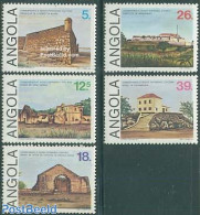 Angola 1985 Houses 5v, Mint NH, History - Religion - History - Churches, Temples, Mosques, Synagogues - Art - Architec.. - Churches & Cathedrals