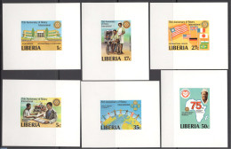 Liberia 1979 Rotary 6 S/s Imperforated, Mint NH, Health - History - Various - Disabled Persons - Flags - Maps - Rotary - Handicap