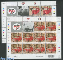 Malta 2013 Europa, Postal Transport 2 M/s, Mint NH, History - Transport - Europa (cept) - Post - Automobiles - Posta