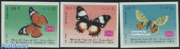 Yemen, Kingdom 1968 Butterflies 3v Imperforated, Mint NH, Nature - Butterflies - Other & Unclassified
