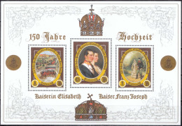 2004, Austria, Franz Joseph, Emperors, Heads Of State, Royalty, Town Squares, MNH(**), Mi: BL23 - Nuevos