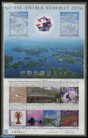 Japan 2016 G7 Summit 10v M/s, Mint NH, Nature - Various - Birds - Flowers & Plants - Orchids - Shells & Crustaceans - .. - Ungebraucht