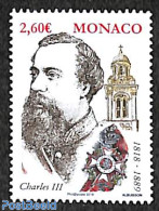 Monaco 2018 Prince Charles III 1v, Mint NH, History - Decorations - Kings & Queens (Royalty) - Nuevos
