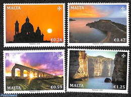 Malta 2018 Spectaculair Views 4v, Mint NH, Religion - Various - Churches, Temples, Mosques, Synagogues - Tourism - Chiese E Cattedrali