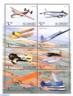 Saint Vincent 1999 Aviation 8v M/s, Mint NH, Transport - Aircraft & Aviation - Aerei