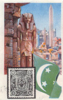 Cacao Et Chocolat - La Poste Internationale - Flag And Stamp Chromo Kwatta -  Egypt - Sonstige & Ohne Zuordnung