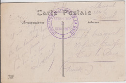 YONNE CP 1916 SENS FM COMMISSION MILITAIRE DE LA GARE SENS-LYON ET SENS-EST - Oorlog 1914-18