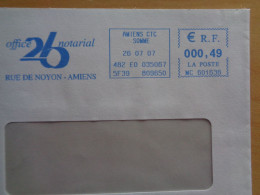 France EMA Notaire Office Notarial Rue De Noyon Amiens 80 Somme 26-07- 2007 - EMA (Empreintes Machines à Affranchir)