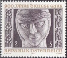 1972, Austria, Diocese Gurk, Carving Items, Churches, Religion, Sculptures, MNH(**), Mi: 1387 - Ungebraucht