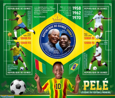 Guinea, Republic 2023 Pelé, Mint NH, History - Sport - Various - Football - Round-shaped Stamps - Nelson Mandela - Andere & Zonder Classificatie