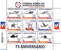 Dominican Republic 2023 Air Force 9v M/s, Mint NH, Transport - Helicopters - Aircraft & Aviation - Hubschrauber