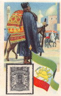 Cacao Et Chocolat - La Poste Internationale - Flag And Stamp Chromo Kwatta - Persia Iran - Altri & Non Classificati