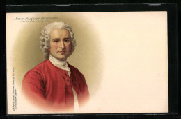 AK Bildnis Jean Jacques Rousseau In Roter Jacke  - Scrittori