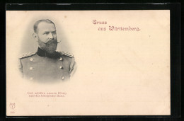 AK Portrait König Wilhelm II. Von Württemberg  - Case Reali