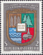 1972, Austria, University Of Natural Resources, Coats Of Arms, Education, Universities, MNH(**), Mi: 1401 - Neufs