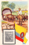 Cacao Et Chocolat - La Poste Internationale - Flag And Stamp Chromo Kwatta - Colombia - Altri & Non Classificati